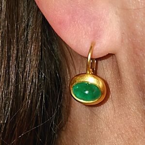Gold & Emerald Earrings
